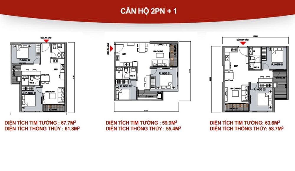 Thiết kế căn 2 phòng ngủ Vinhomes Phước Vĩnh Tây