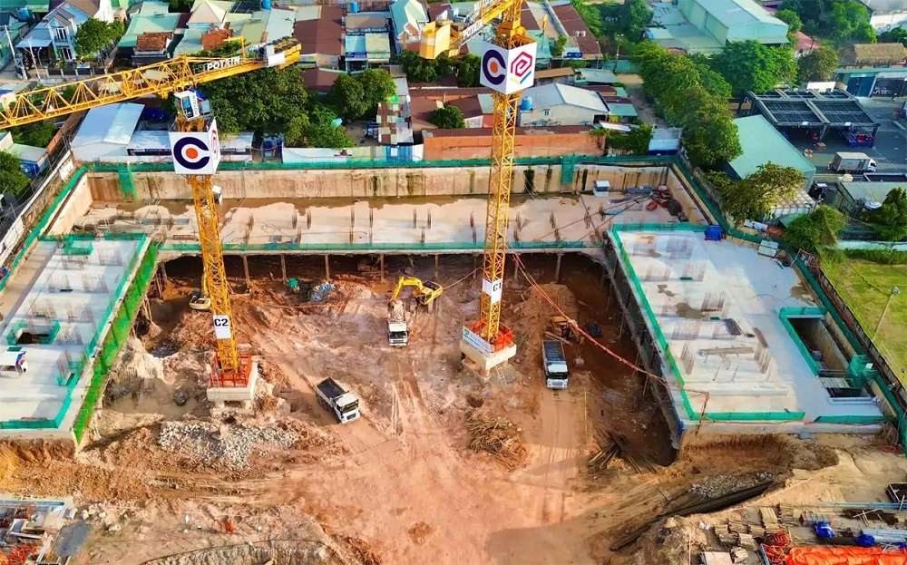 Hạ tầng và cảnh quan dự án cũng được thi công thần tốc